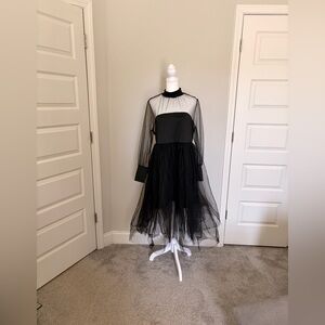 Deb Black Long Sleeve Dress